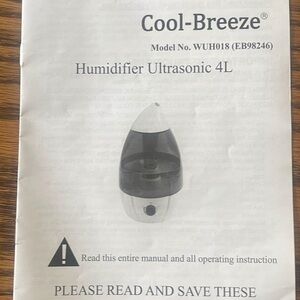 Ultrasonic Humidifier 4L - Black and Silver